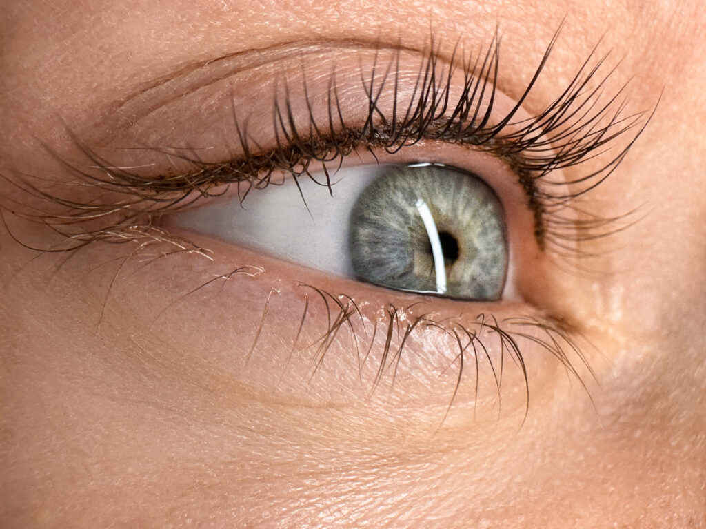 permanent make up , close up woman eye beautiful
